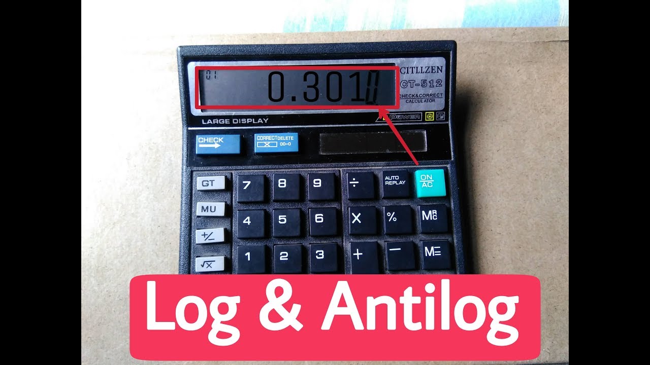 antilog on calculator